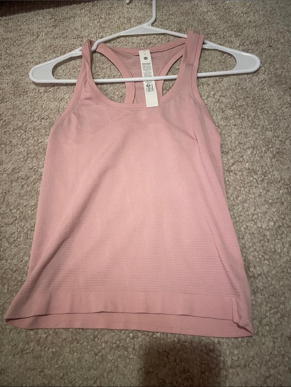 lululemon athletica NEVER WORN Blush Pink Racerback Tank